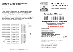 Jodlerchörli Programm 2017