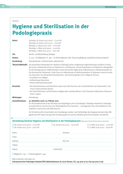Hygiene und Sterilisation in der Podologiepraxis