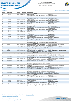 SV Baiernrain-Linden Alle Vereinsspiele in der Übersicht Zeit: 26.03