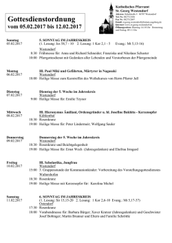Gottesdienstordnung v. 5.2.2017