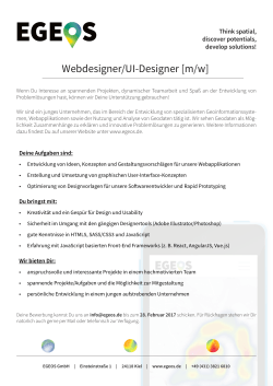 Webdesigner/UI-Designer [m/w]
