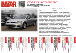 VW Golf VII 1.6 TDI CUP BMT