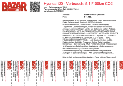 Hyundai i20 - Verbrauch: 5.1 l/100km CO2 emission: 119