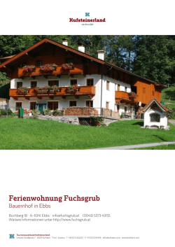Ferienwohnung Fuchsgrub in Ebbs