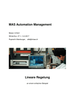MAS Automation Management Lineare Regelung