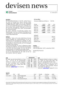 Devisen-News, 31.01.2017, 08:20 Uhr Dollar und Aktien leiden