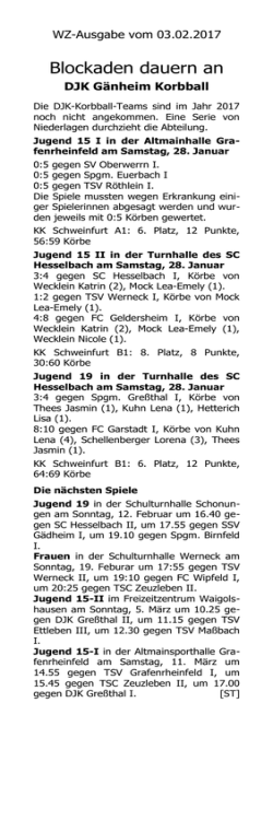 Jugend 19 - 7. Spieltag - DjK DjK DjK DjK &hellip; DjK
