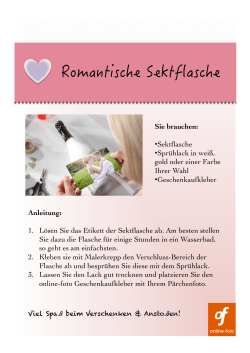 Sektflasche mit romantischem Foto gestalten - Der online