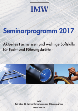 Seminarprogramm 2017
