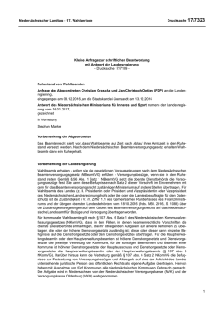 Drucksachen allgemein - Nieders&auml;chsischer Landtag