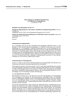 Drucksachen allgemein - Nieders&auml;chsischer Landtag