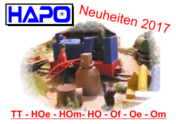 HAPO Neuheitenblatt 2017