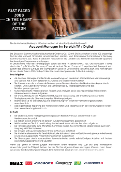 Account Manager im Bereich TV / Digital