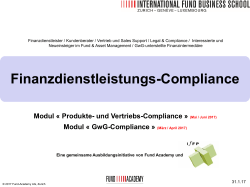 Finanzdienstleistungs-Compliance