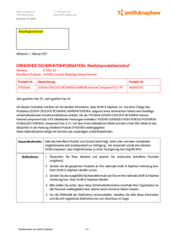 DRINGENDE SICHERHEITSINFORMATION