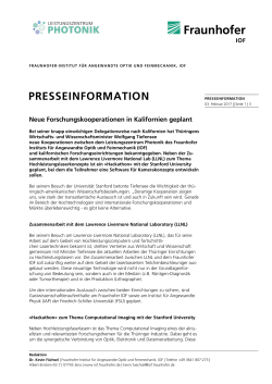 presseinformation - Fraunhofer IOF - Fraunhofer