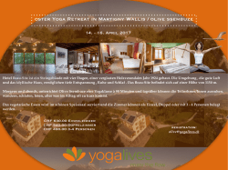 oster Yoga Retreat in Martigny Wallis / olive ssembuze