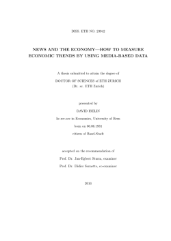 news and the economy—how to measure - ETH E