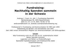 Stiftung Hund Schweiz: Fundraising