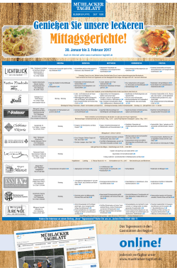 Mittagsgerichte! - Mühlacker Tagblatt