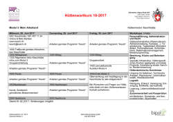 H&uuml;ttenwartkurs 10-2017