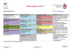 H&uuml;ttenwartkurs 10-2017
