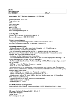 Eigene Turniere - Voltigierturnier Ausschreibung 2017
