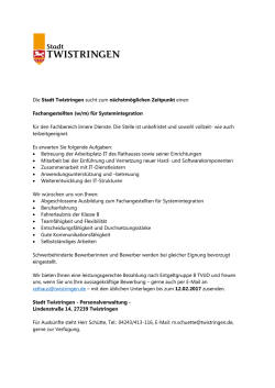Die Stadt Twistringen ist eine innovative und sympathische