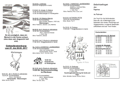 Gottesdienstordnung vom 04.10. bis 01.11.1998