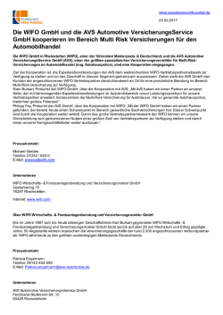 Die WIFO GmbH und die AVS Automotive VersicherungsService