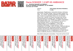 Dacia DOKKER 1.6 MPI 85 AMBIANCE