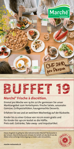 buffet 19 - Marché® Restaurants Schweiz