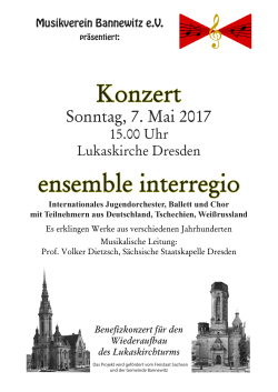 Konzert ensemble interregio - Förderverein Lukaskirche eV