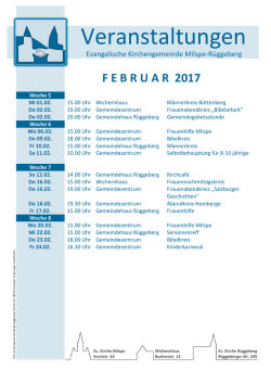 Februar - Evangelische Kirchengemeinde Milspe