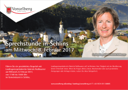Sprechstunde in Schlins - Land Vorarlberg