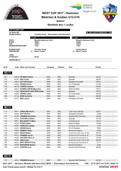 Startliste U12-U16, 1. Lauf
