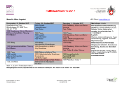 Hüttenwartkurs 10-2017