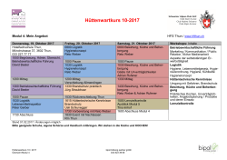 H&uuml;ttenwartkurs 10-2017