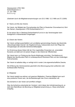 Satzung - GV Lyra Drehenthalerhof