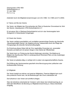 Satzung - GV Lyra Drehenthalerhof