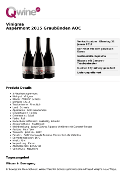 Vinigma Aspermont 2015 Graubünden AOC