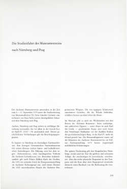 Die Studienfahrt des Museumsvereins nach N&uuml;rnberg und Prag
