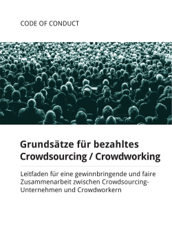 Grundsätze für bezahltes Crowdsourcing / Crowdworking