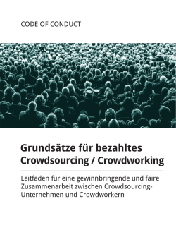 Grunds&auml;tze f&uuml;r bezahltes Crowdsourcing / Crowdworking