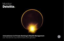 Innovationen in Private Banking und Wealth Management