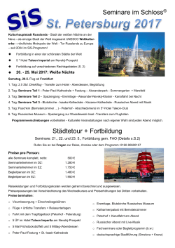 St. Petersburg - 20. - 25. 5. 2017 (Himmelfahrt)