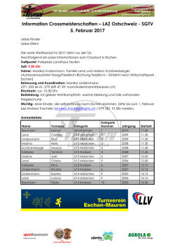 Informationen - TV Teufen Leichtathletik