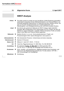 SWOT-Analyse - formation