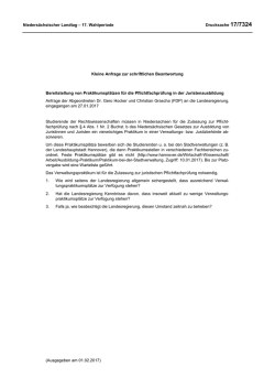 Drucksachen allgemein - Nieders&auml;chsischer Landtag