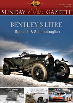 bentley 3 litre - Sunday Gazette